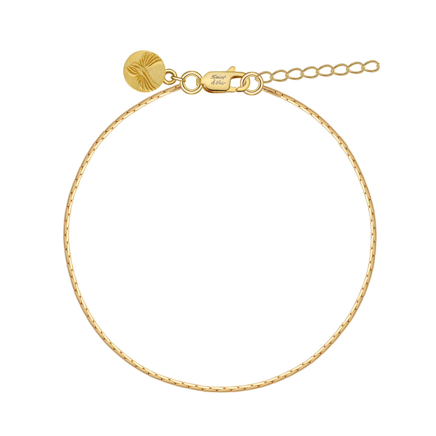 Gold Sterling Silver Bamboo Bracelet