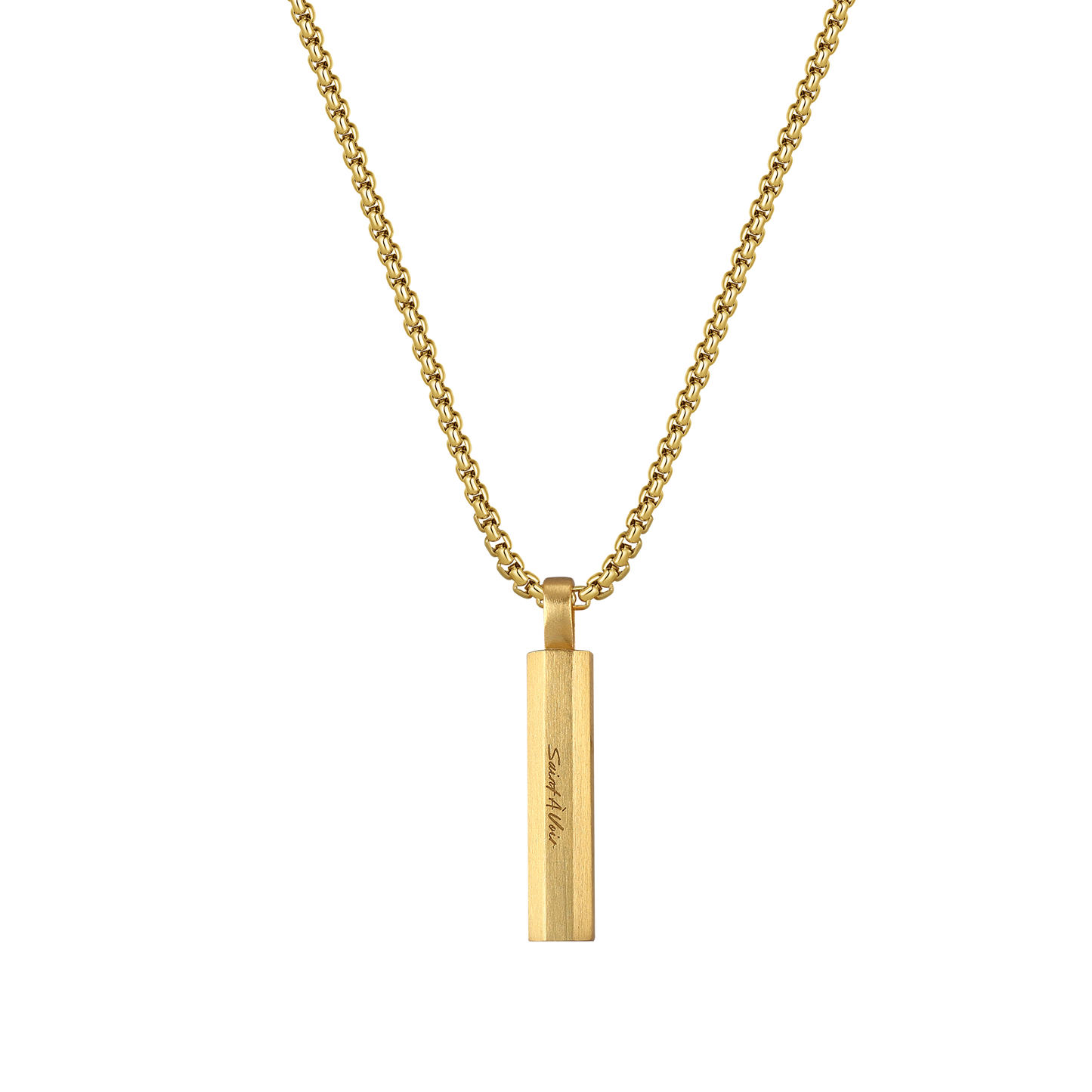 Octagon Pendant Necklace | Gold