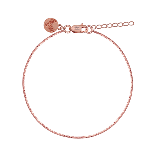 Rose Gold Sterling Silver Bamboo Bracelet