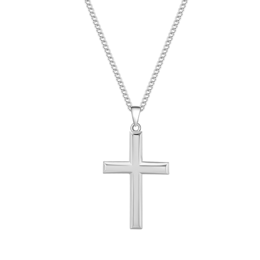 Cross Pendant Necklace | Silver